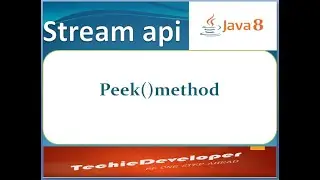 08  Peek method in Stream api