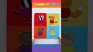 Friends of Peppa - solving jigsaw puzzle for children Peppa Pig #shorts