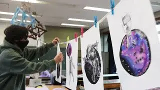 Het studiedomein Kunst en Creatie in het Ensorinstituut.