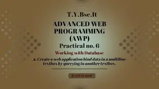 Create a web application bind data in a multiline textbox by querying in another textbox.{6-A}