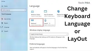 How to turn your English keyboard to French keyboard | How to change Windows 10 display language