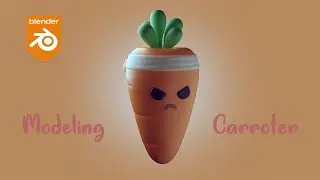 Modelling low poly carroter in blender