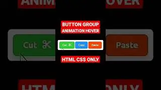 How To Make a Button Group with Animation Hover  Using HTML and CSS 