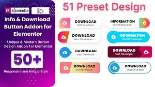 Info and Download Button Elementor addon tutorial
