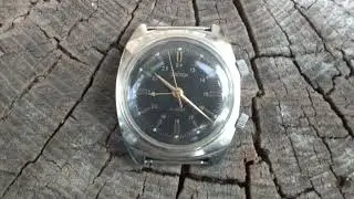 Vintage SEKONDA ALARM SIGNAL 18 Jewels USSR Military Mechanical Wristwatch.