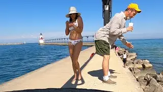 FART PRANK -  Farting at the BEACH AGAIN!!!