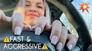 FAST & AGGRESSIVE ASMR | RANDOM LOFI TRIGGERS IN THE CAR 🚘