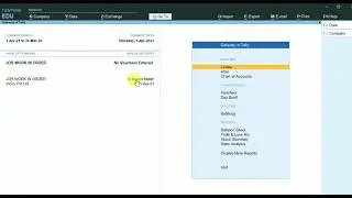 #30. JOB WORK IN ORDER IN TALLY PRIME  (part-1)  (LEARN & EDUCATE)