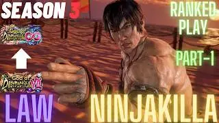 Tekken 8 | NinjaKilla (Law) God 7 To God 8 Part-1 Ranked Play
