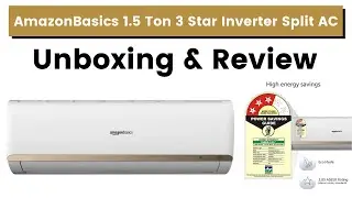 AmazonBasics 1.5 Ton 3 Star Inverter Split AC with High Density filter (Copper Condenser, White)