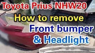 Toyota Prius how to remove front bumper and headlight