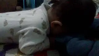 baby learning hot to crawl