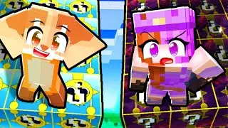 Isla de LUCKY BLOCKS de SPRUNKI MALVADO vs SPRUNKI AMARILLO en Minecraft!