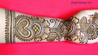 Latest full hand mehndi | simple & attractive heart mehndi designs