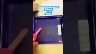 Tebeşirle ebru yapımı