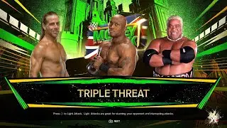 WWE 2K24 - Shawn Michaels Vs Bobby Lashley Vs Rikishi - TRIPLE THREAT On MONEY IN THE BANK PPV