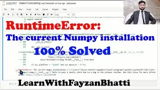 [Fix] - RuntimeError: The current Numpy installation