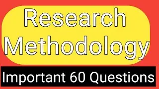 Research Methodology MCQ Part -22 New Series important MCQ