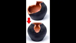 Simple photomanipulation fix a broken pot 