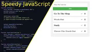 Speedy JavaScript To Do List 🚀
