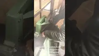 Custom framing How Picture frames molding is cut to size on our guillotine morso