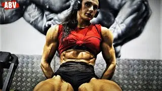 Connie Slyziut (Orange), Female bodybuilder violinist, FBB muscle,  workout