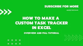 Original Task Tracker for Excel- Full Overview and Tutorial