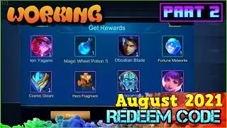 NEW REDEEM CODES August 2021 (100% WORKING) MOBILE LEGENDS | ML REDEEM CODES | PART 2 
