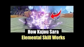 Kujou Sara's Elemental Skill: Tengu Stormcall Works - Genshin Impact