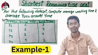 Shortest Remaining Time Next(SRTN) Example-1 || Process Management || 