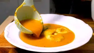 Wonderful warming soup with dumplings! Very healthy and quick!