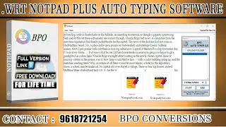 How to Use  .WRT Notepad Plus Auto Typing Software