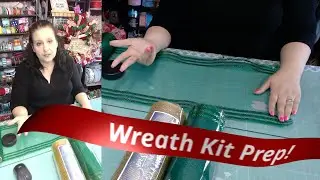 Green and gold Christmas wreath kit prep! Come hang with me while I get ready to do the kit!