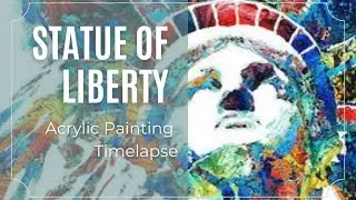 Statue of Liberty Abstract Acrylic Painting
