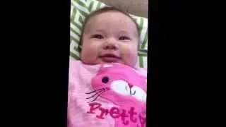 Zealyn Skye cooing at 3 months old
