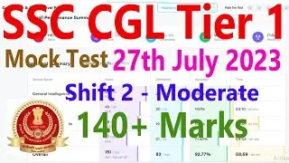 🎯SSC CGL 2024 PYQs 27 July 2023 Test Testbook | Target SSC CGL 2024, Math,GK, Reasoning & English