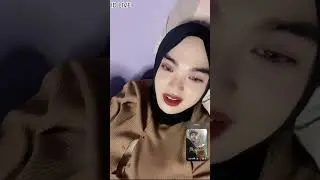 Live TikTok beautiful fluffy hijab while lying down