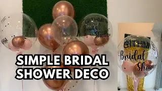 Simple Bridal Shower Helium Balloon Decoration|Miss to mrs decoration #birthdaydecoration