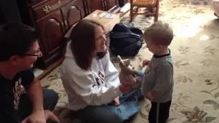 Matthew, Jen, Josh @ Grandparents 10-15-11