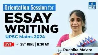 Strategy Session for Essay Writing by Ruchika Ma'am | UPSC Mains 2024