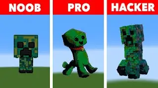 NOOB VS PRO VS HACKER 💠Creeper💠 💥Minecraft Pixel Art💥
