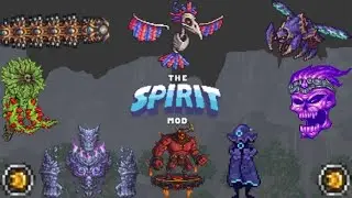 Terraria - Spirit Mod - ALL BOSSES No-Hit Mage Class