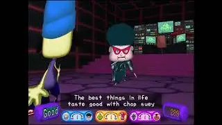 PaRappa has dysarthria during a rap battle.