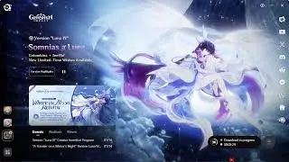 Columbina animated on genshin launcher || Luna IV