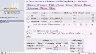 Running SQL queries on a database with phpMyAdmin - phpMyAdmin  Tutorials