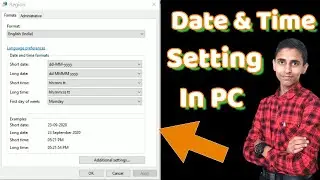 How to change time and date in pc | date and time setting in pc | change time and date