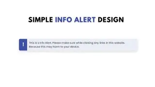Simple Animated Info Alert Using HTML and CSS