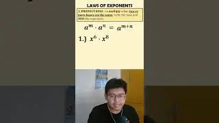 Law of Exponents: Product Rule #mathwithteacherjustin #math7 #algebra