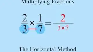 Multiplying Fractions - Horizontal Method