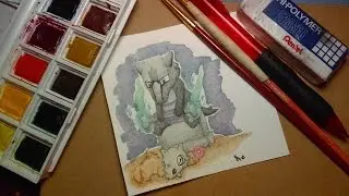 Alola Marowak - Watercolor